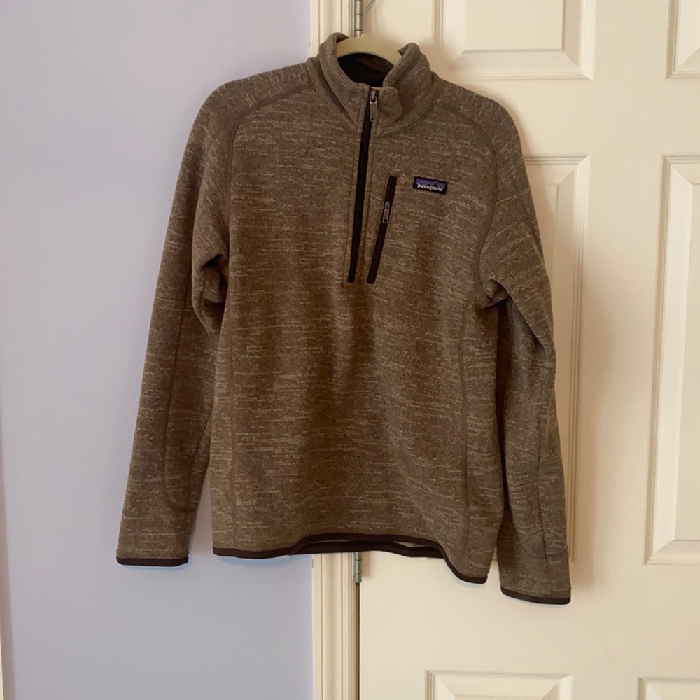 Brown Patagonia Quarter-Zip Fleece